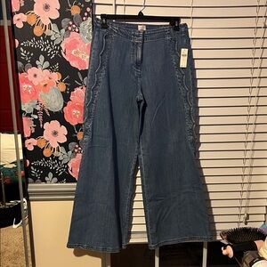 Maeve Indigo Wide Leg Jeans